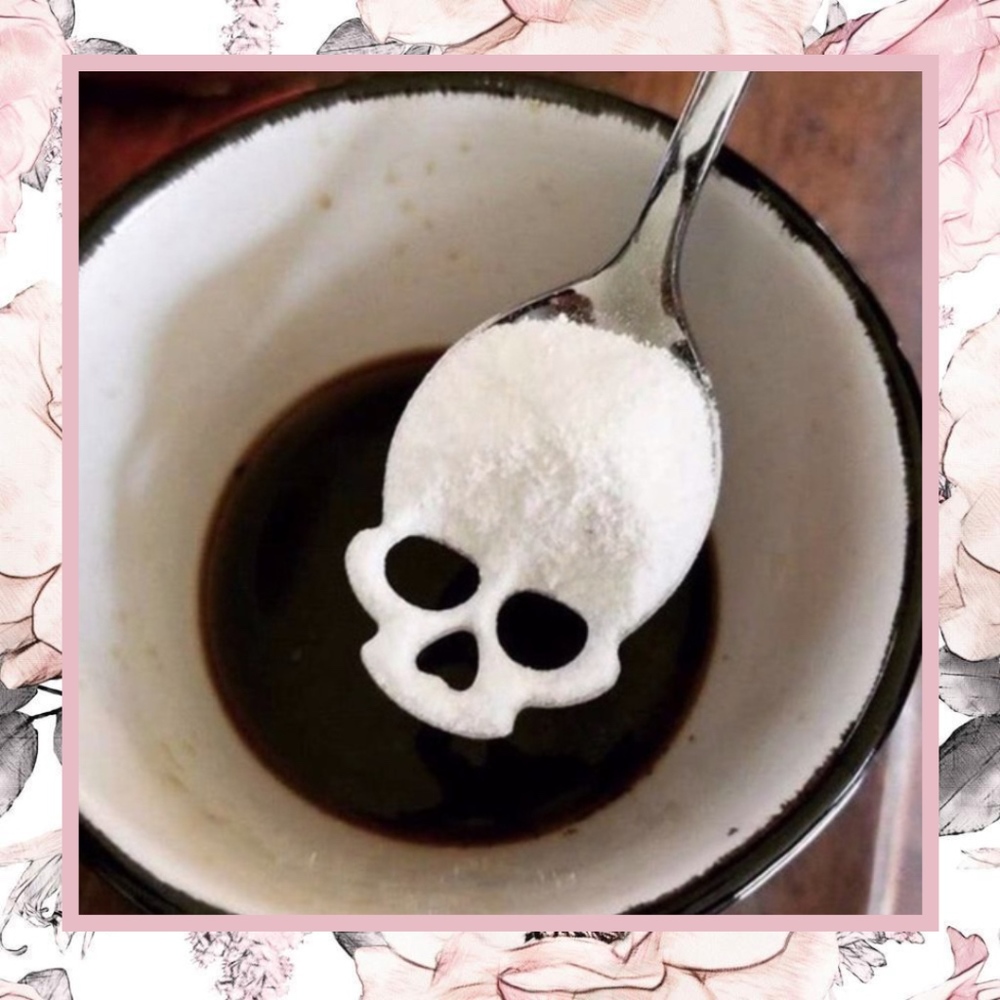 🌸 4PC SKULL SPOONS SKELETON GOTHIC SUS 304 BUNDLE SET GOTH COLLECTORS KITCHEN - Picture 3 of 15